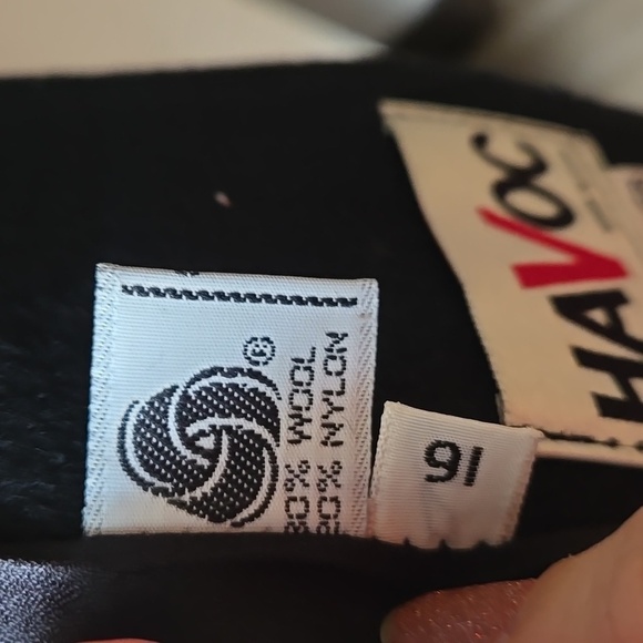 Vintage Havoc Wool and Faux Leather Blend Double Breasted Trench Coat - Picture 11 of 11